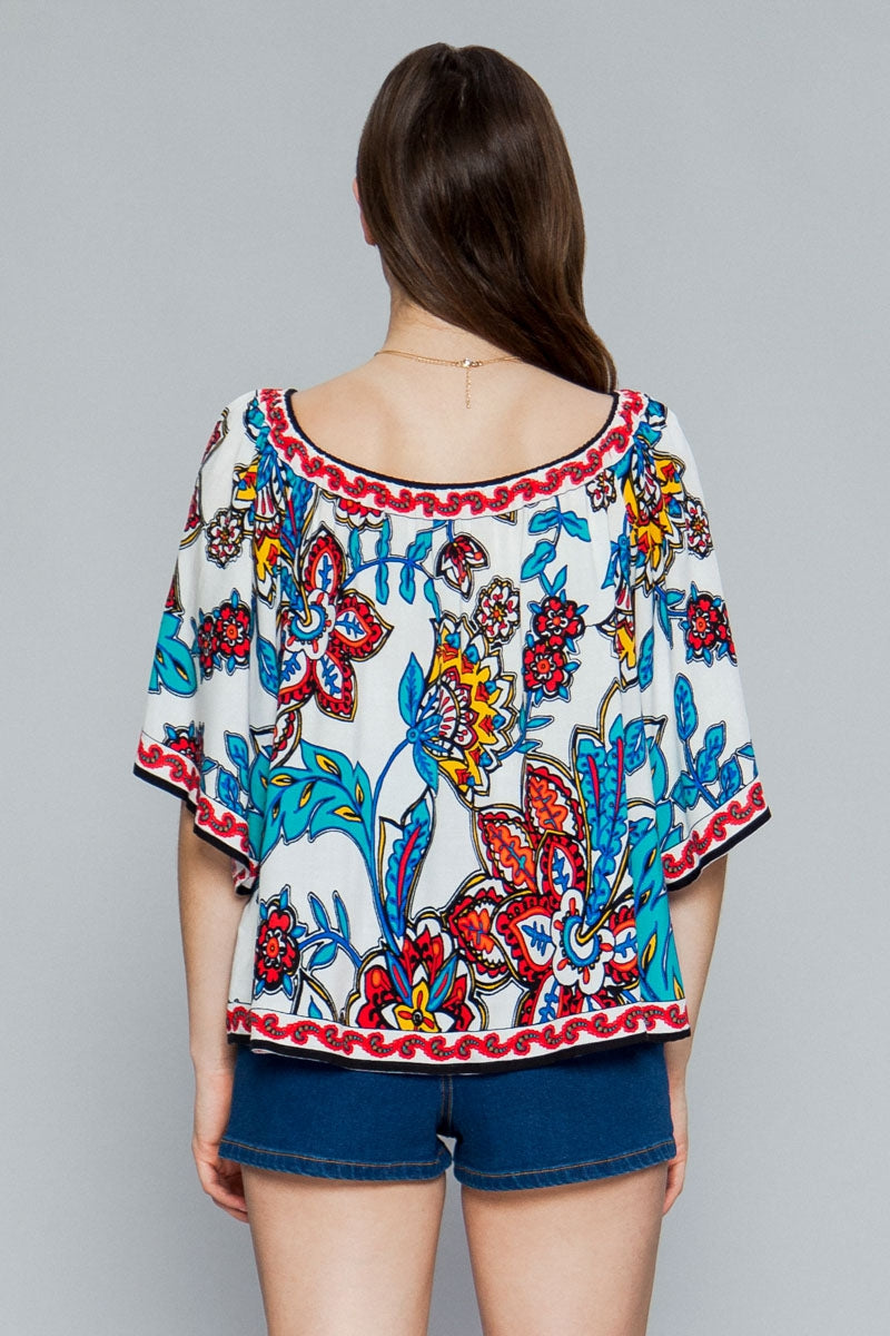 Oh So Tropic Off The Shoulder Floral Top