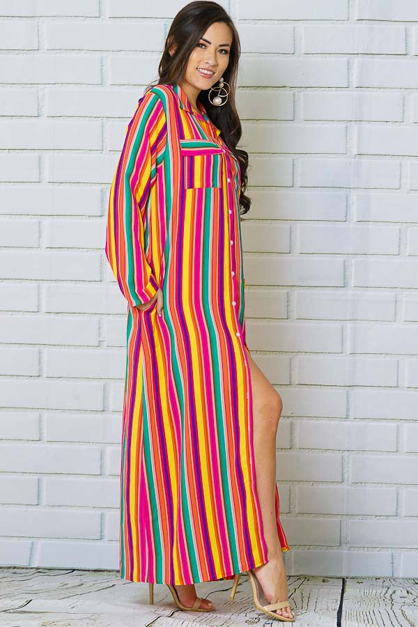 Rainbows and Dreams Stripe Maxi Dress